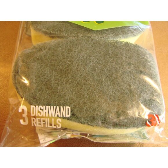NEW Scotch-Brite 3M Heavy-Duty 3 Dishwand Refills 3 Pack Sponge Soap Control NIP - Picture 9 of 10